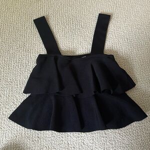 Size small black ruffle tank top from Zara.